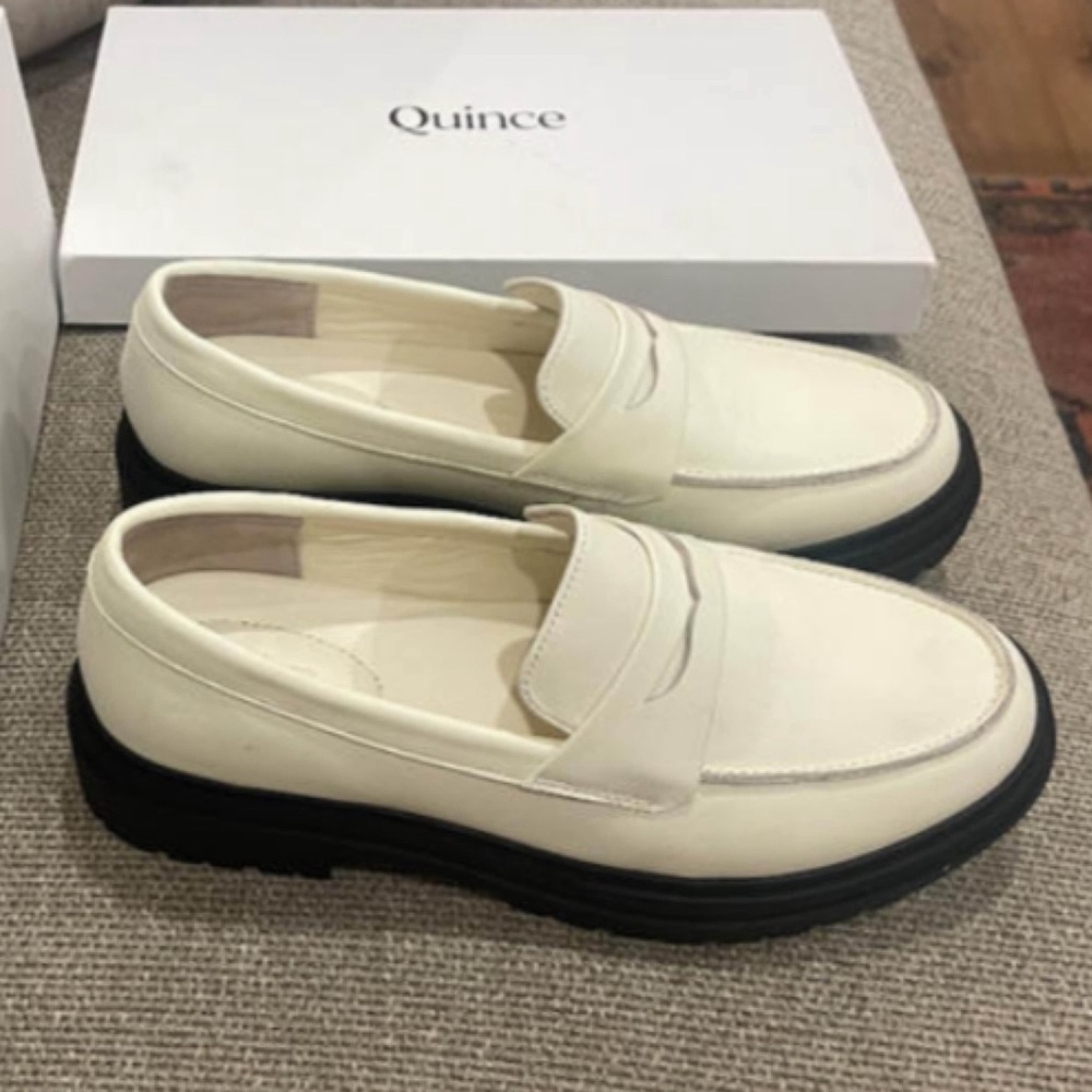 Quince Cream and Black Loafers - Picture 9 of 9